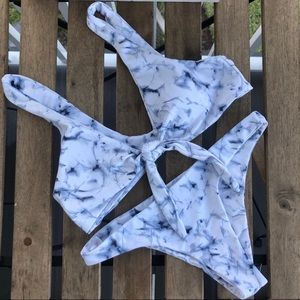 Cheeky Bikini - Marble Print